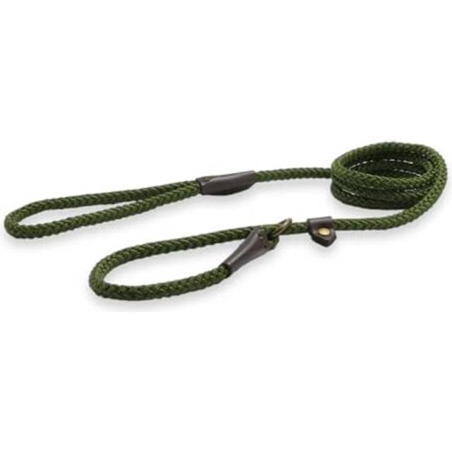 Ancol Heritage Nylon Rope Slip Lead, 1.5 m Length x 8 mm Width, Green