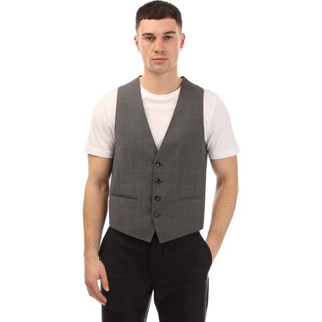 (36R, Grey) Hugo Boss Mens Huge6 Waistcoat