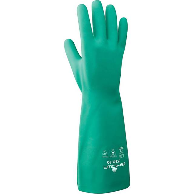 SHOWA 730 Nitrile Cotton Flock-lined Chemical Resistant Glove  X-Large (Pack of 12 Pairs)