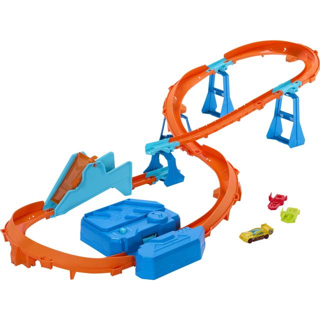 Hot Wheels 3 In 1 Motorized Car Track Creator Orange  Kids