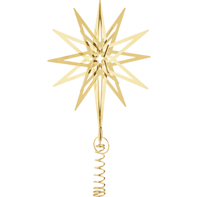 Georg Jensen Lyra Topstjerne, Medium - Guld Juletræspynt 22.5cm