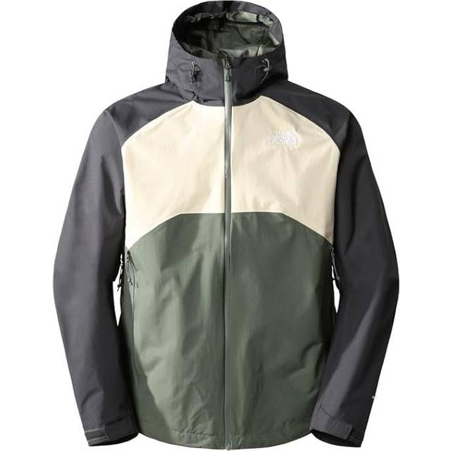 The North Face Stratos Hooded Waterproof Jacket: Thyme/Gravel/Asphalt