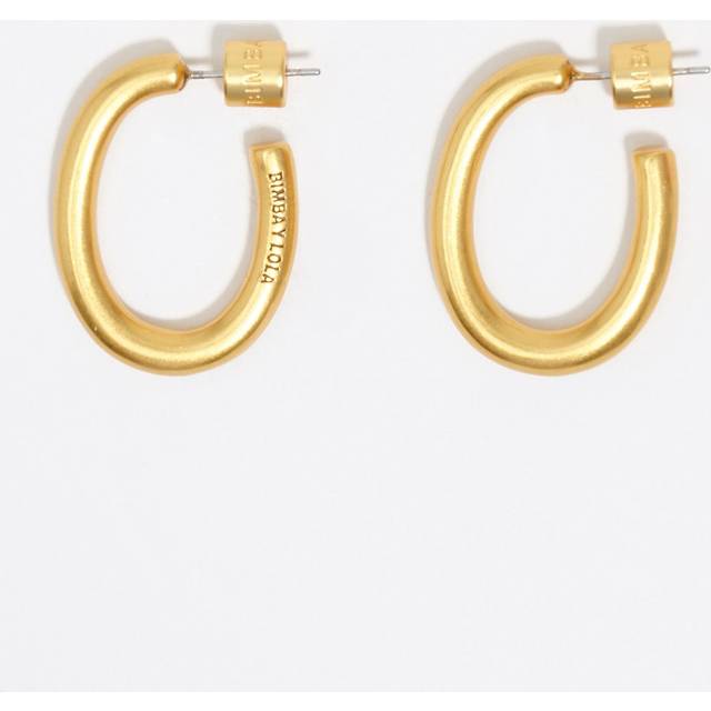 Matte golden hoop earrings - GOLD - UN