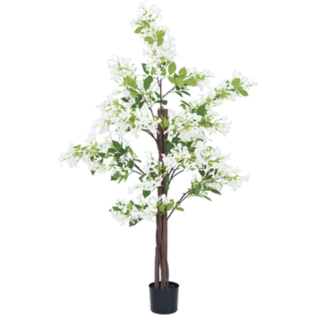 Homcom Potted Artificial Plants Honeysuckle Flower For Indoor , White
