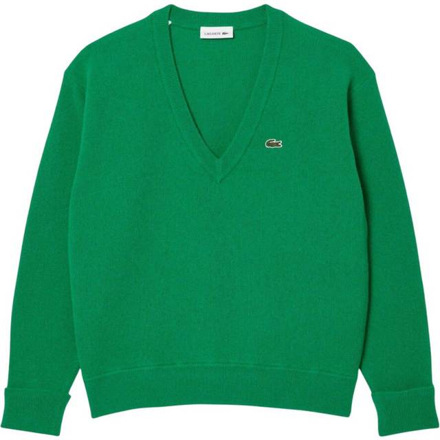 (8 UK, Green) Lacoste Womens/Ladies Carded Moss Stitch Relaxed Fit Jumper