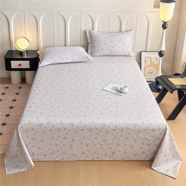 (qianqianhualian, 245x270cm 3pcs set) 100% Cotton Bedsheet Cartoon Style Flat Sheets Adults Kids Room Bed Linen Soft Sheets sÃ¡banas para cama (Pillow