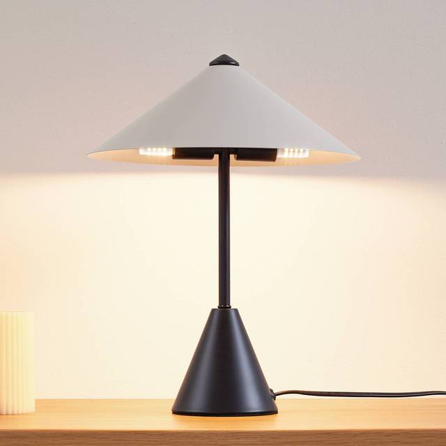Bordslampa Norvik Lindby, Svart, Vardagsrum / matsal, Metall, Modern, Bordslampa