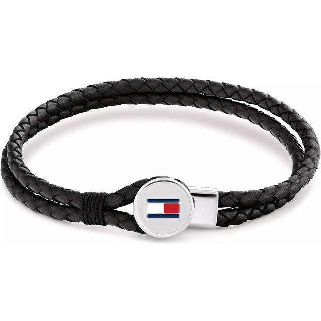Black Leather Braided Bracelet