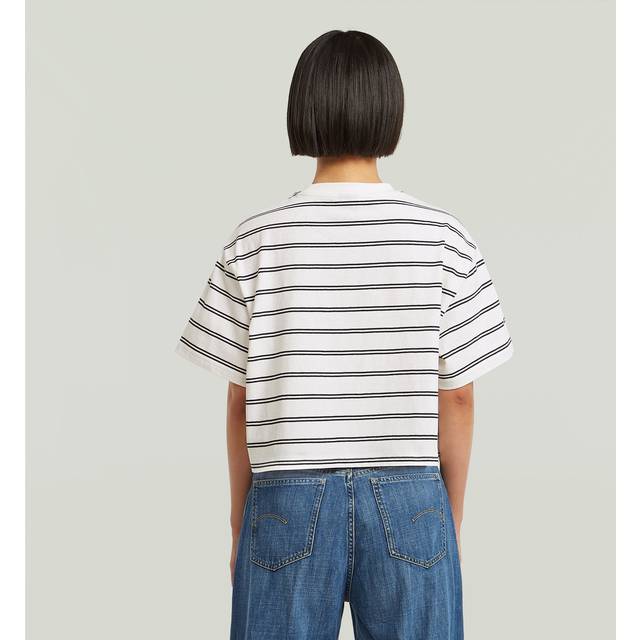 A-Line Stripe Boxy T-Shirt - Multi color - Women