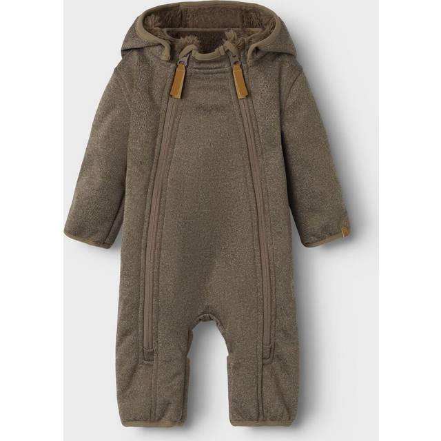Name It Loose Fit Softshell Dragt Lil Atelier Køredragt - Brun Meleret