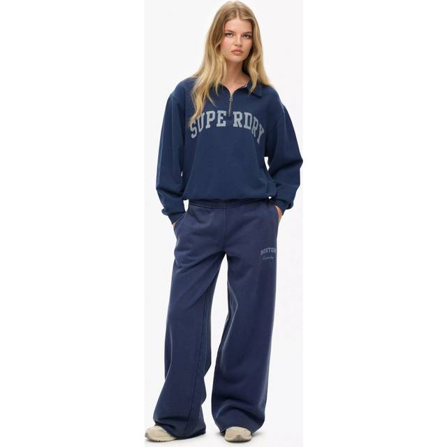 Women's flared joggers Superdry Essential - Bleu
