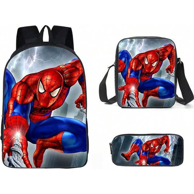 (19, 17-inch backpack) Spider-Man Avengers peripheral street fashion primary school student schoolbag backpack cartoon backpack