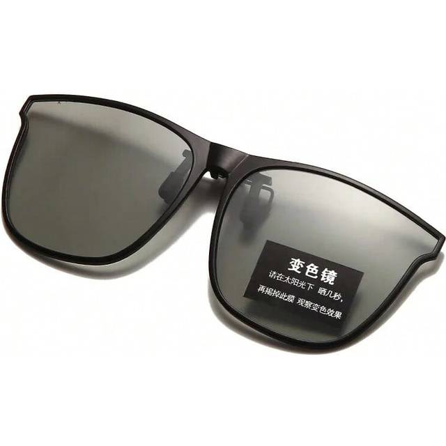 (KPJ8-C10) Polarized Clip On Sunglasses Men Car Driver Goggles Night Vision Glasses Anti Glare Vintage Square Glasses Oculos