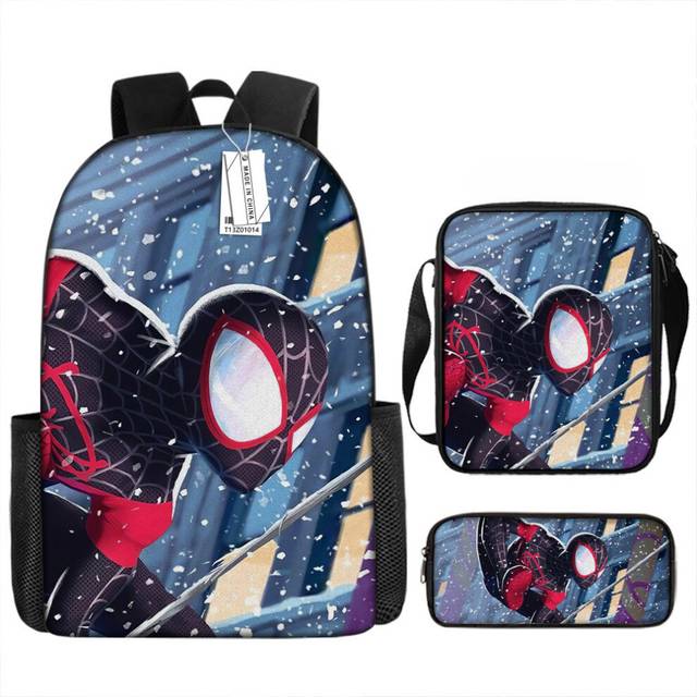 (Style 11, Crossbody Bag) Marvel Spider-Man Avengers Street Style Cartoon Themed School Backpack for Primary and Middle School Students