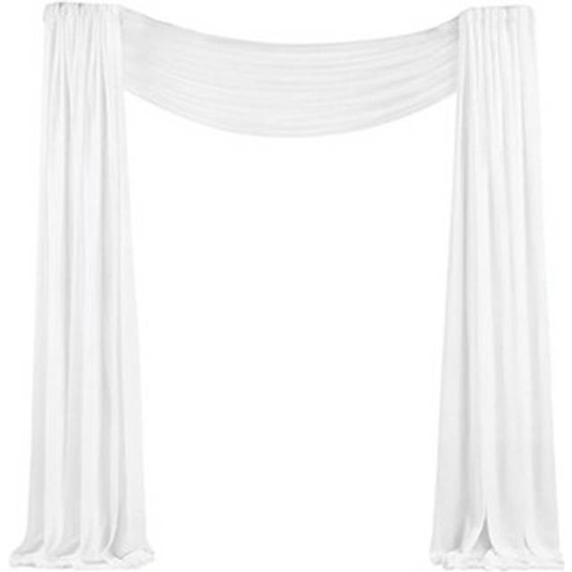Wedding Arch Draping Fabric 29.5 Inch X 26.25ft White Sheer Curtain Drapes1392