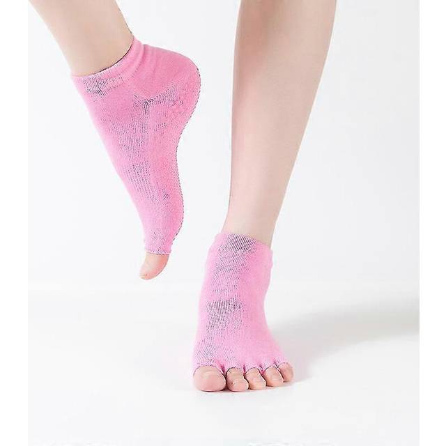 (As show, One size) Yoga Socks Pilates Ballet Ballet Non-slip Toeless Socks, 1 Piece, Pink