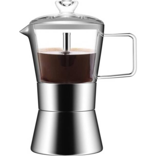 Moka Induction Stovetop Espresso Maker,glass-top & Stainless Steel Espresso7747