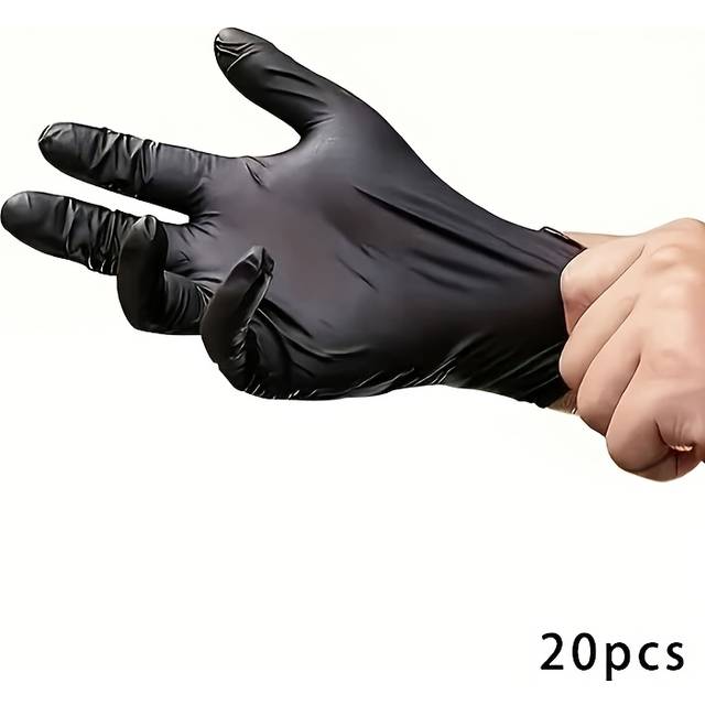 TEMU Disposable Nitrile Gloves Black Kitchen Thickened Durable Cleaning Waterproof