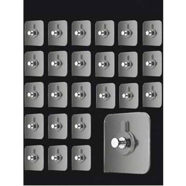 SHEIN 10Pcs Contemporary Wall Mount Utility Hooks - Easy Install, Strong Adhesive, No Drilling, Waterproof Plastic Hangers For Pictures, Frames, Posters, Cl