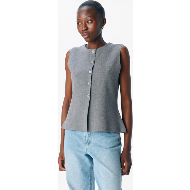 Object Strikvest Medium Grey Melange - Grå