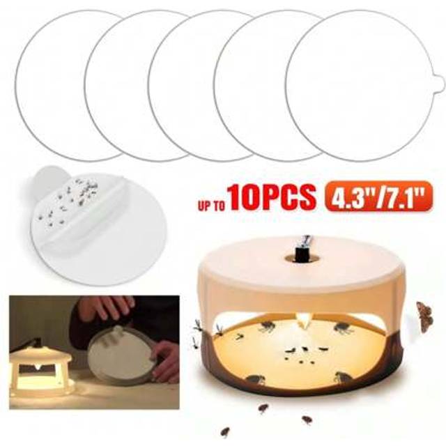 SHEIN 3Set (10pcs/Set) 4.3&#34;/7.1*Flea Trap Discs Sticky Replacement Pad For Insect Control Killer