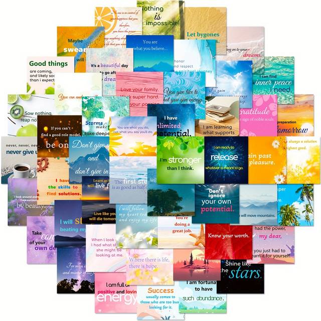 TEMU 50pcs Inspirational Stickers For Laptop, Stickers Easter