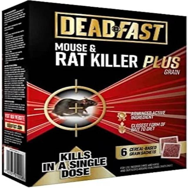TEMU Dead Fast Rodent Control Bait Pack 6 Sachets For Mice And Rats