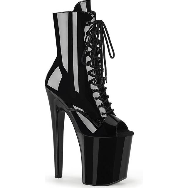 (UK 3/EU 36/US 6) Pleaser Womens Ankle Boots XTREME-1021 Blk Pat/Blk
