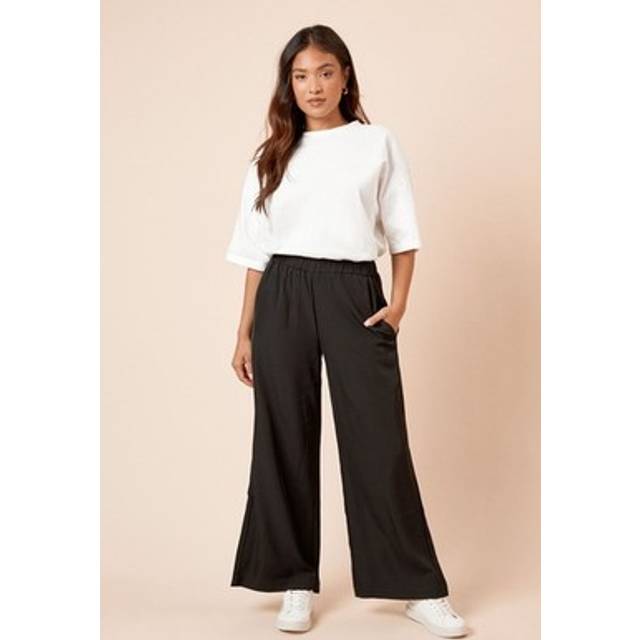 Dorothy Perkins Black Straight Leg Trousers Womens Casual Trousers