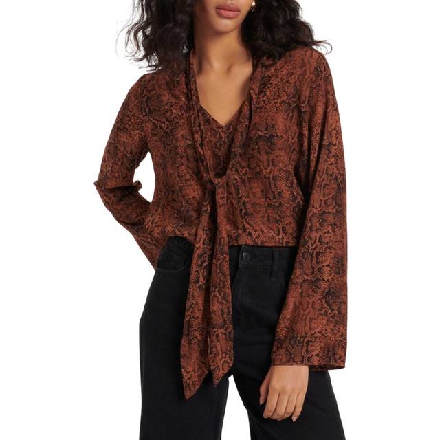 (4 UK, Brown) Nobody's Child Womens/Ladies Karina Snake Print Blouse