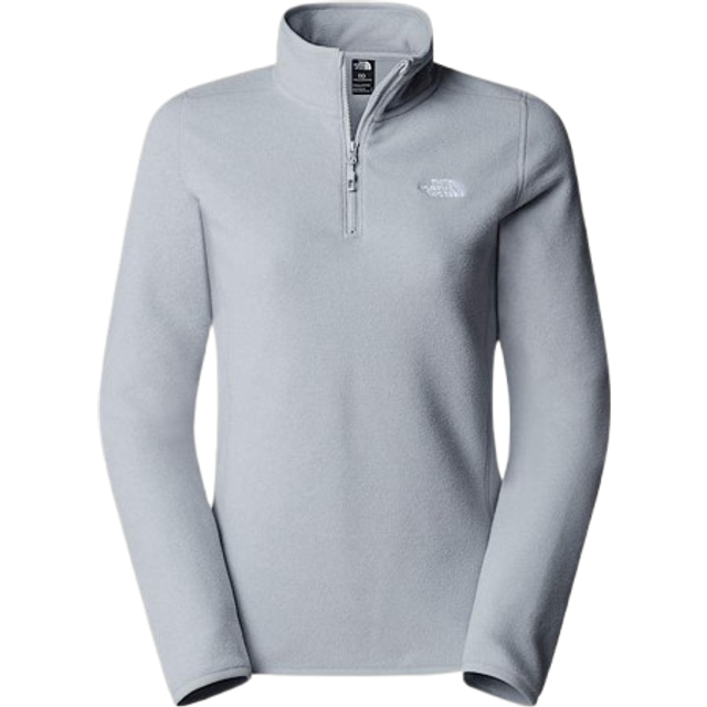 The North Face 100 Glacier Womens Quarter Zip Fleece - Light-Grey - XL