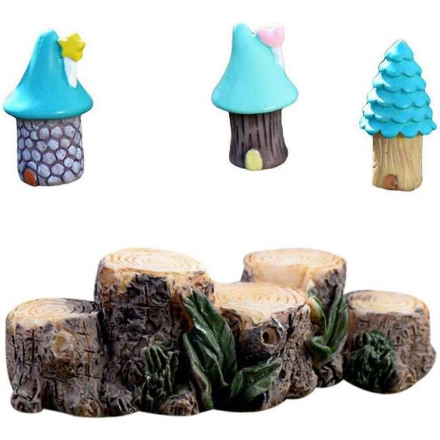 Miniature Fairy Garden Tree Stump Bridge Plant Pot Figurine Diy