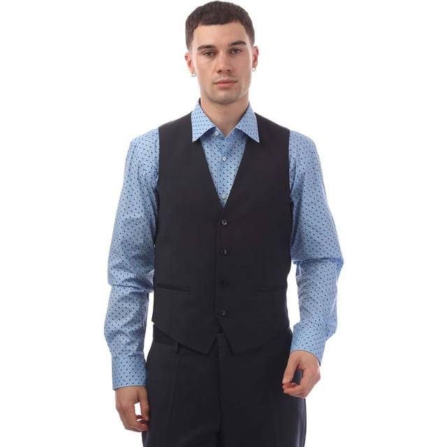 (42R, Navy) Hugo Boss Mens Vin194 Waistcoat