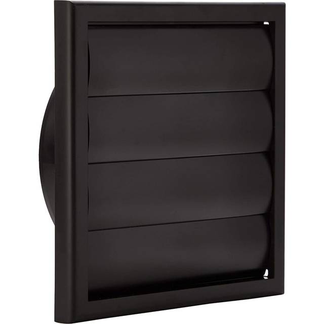 Vents 6 inch Black External Gravity Grille Air Vent Cover with Removable Blades 150 mm Extractor Fan Back Draught Shutter Covers Ducting Tumble Dryer