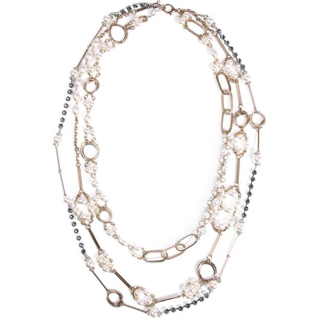 Halsband jabot optical white