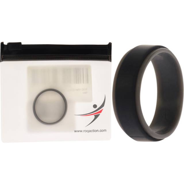 Silicone Wedding 2Layer Step Ring - Grey-Black by ROQ for Men - 15 mm