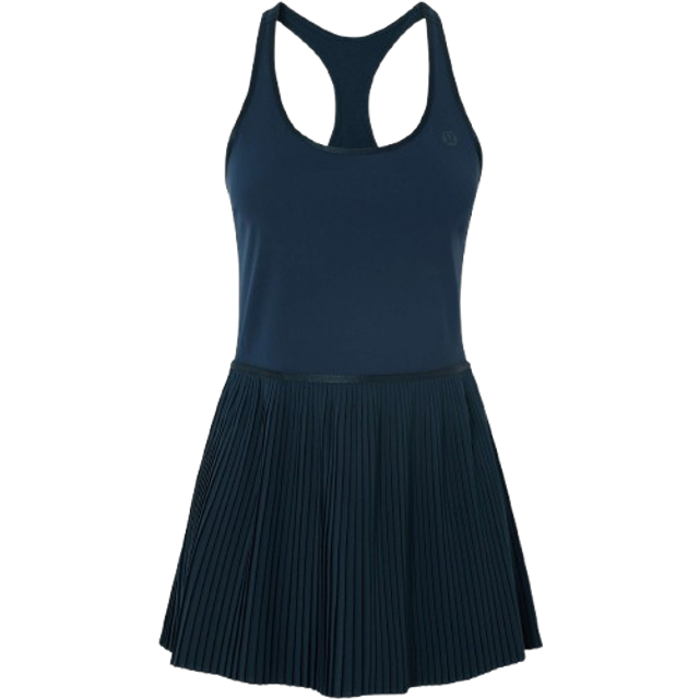 lululemon - Grosgrain-trimmed Pleated Stretch Tennis Dress - Navy - Blue - US 8