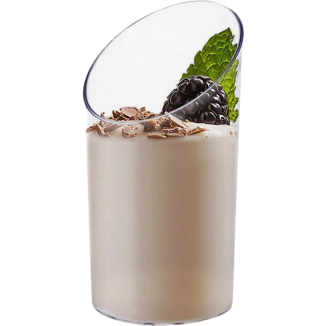 SHEIN 10 PCS Color Box Packaging Clear Tilted Dessert Cups, Mousse Cups, Tiramisu, Pudding And Cheesecake Plastic Cups - Birthday, Party, Wedding, Holiday D