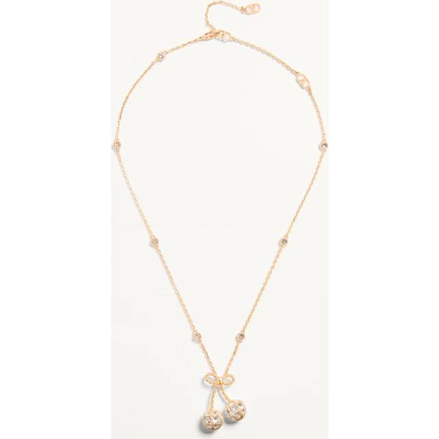 Valentino Garavani Cherryfic Necklace In Metal And Swarovski® Crystals Woman GOLD/CRYSTAL UNI