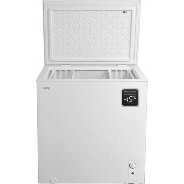 LOGIK L198CFW23 Chest Freezer - White, White