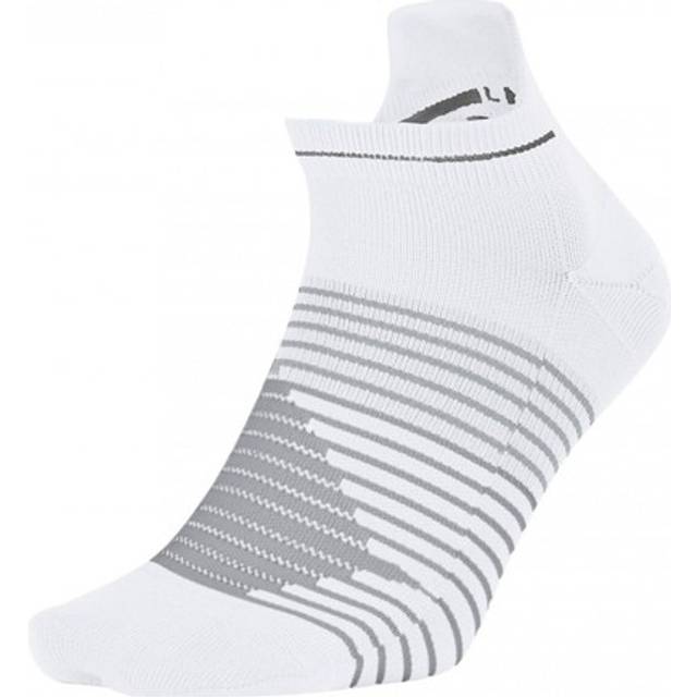 Nike Performance No Show Running Socks Uk 2 - 5 Eur 34 - 38 White Grey Sx5195