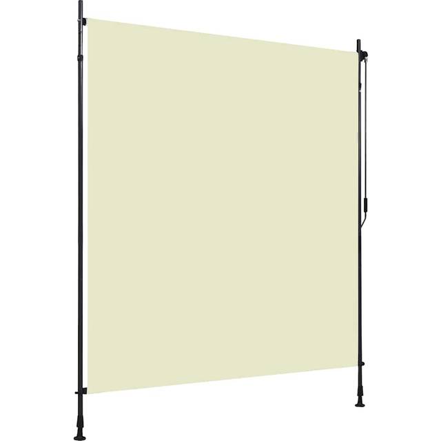vidaXL Outdoor Roller Blind 200cm Cream Vertical Balcony Shade Privacy Screen
