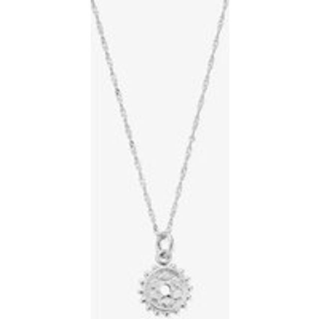 ChloBo Silver Tiny Twisted Rope Chain Crown Chakra Necklace For Women - silver