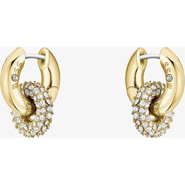 BOSS Ladies Live Precious Ip Earrings - Gold, Gold, Women