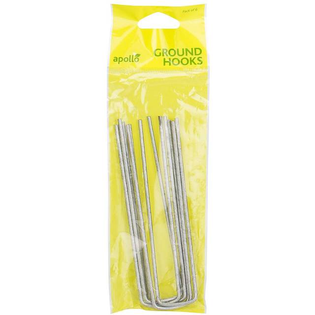 Apollo Fabric Ground Hooks - Pack of 6 - Silver