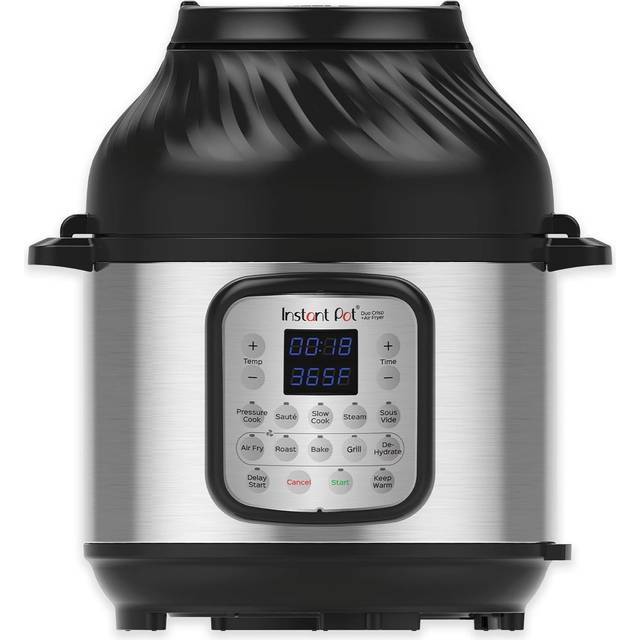 Instant Pot Duo Crisp + Air Fryer 11-i-1 multicooker, 8 l - tryckkokare, långsam ångkokare, sous vide-maskin, diskhydrator med grill, matvärmare och bakfunktioner