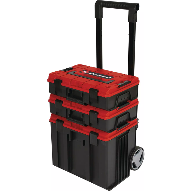 Einhell Deep and 2 x Small Stackable E-Cases with Trolley