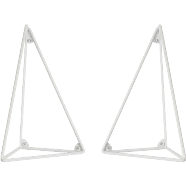 Maze Interior Pythagoras Shelf Brackets - White - 2 Pack