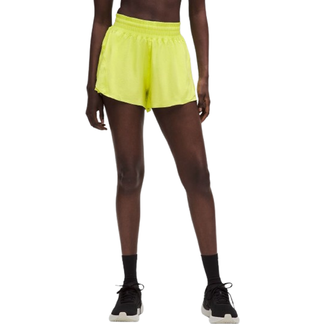 lululemon – Women's Shake It Out High-Rise Running Shorts – 2.5" – Color Green/Neon – Size 3XS - Sour Grape