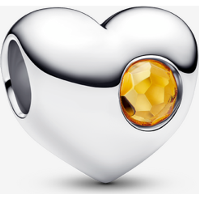 Pandora Silver Engravable November Birthstone Heart Charm